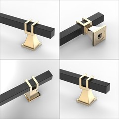 10 PCS 7.5 Inch Matte Black Cabinet Pulls T Bar Kitchen Drawer Handles Set