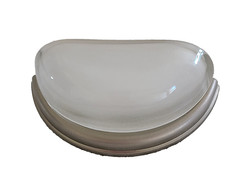 Lewis Dolin Frosted Glass and Bronze Tone Metal 3. 75” Drawer Pulls