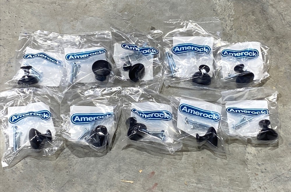 Qty.10 Amerock Allison 1-1/4″ 10BX53005FB Flat Black Cabinet Knob New