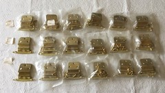 17 sets Modern Non Self Closing Face Frame Mount Hinges 3/8” Zinc Plated Steel.