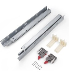 6 Pair Full Extension Undermount Ball Bearing Zinc Soft Close Drawer Slides 18″.