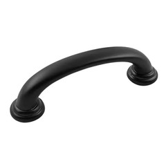 Zephyr Collection Pull 3 In. (76Mm) Center to Center Matte Black Finish Modern Z