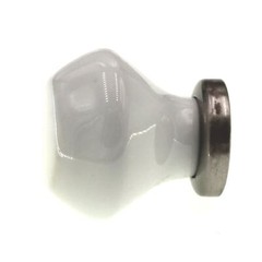 Liberty Modern Elegant Satin Nickel White Ceramic 1 3/16″ Knob P37512C-SN-CP