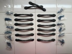 Lot of 14 Amerock True Elegance Oak Leaf Pulls 3″ Wrought Iron Vintage