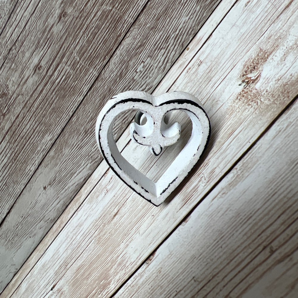 Antique Style Distressed White Cast Iron Drawer Cabinet Pull Knob