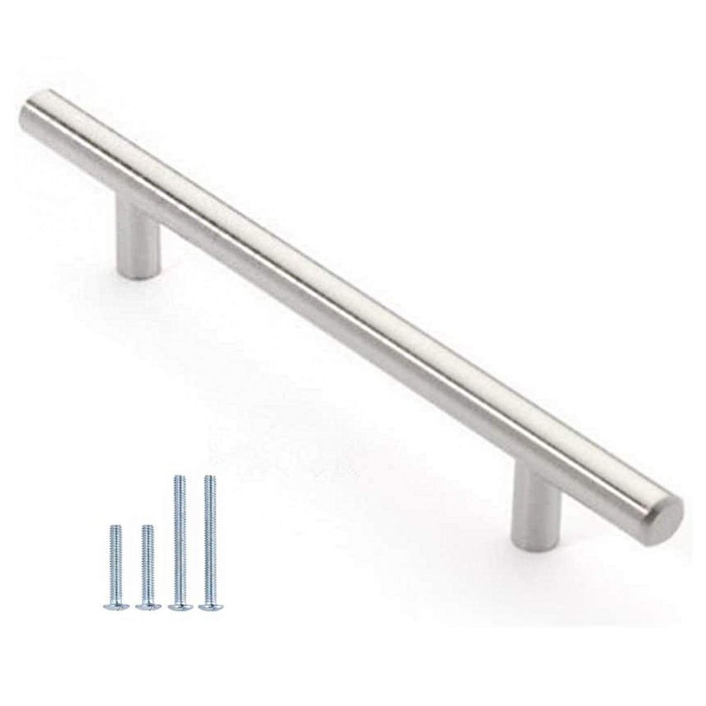 30 Pack 12mm Stainless Steel Kitchen Cabinet Handles T Bar Pull Nickel Cabine…