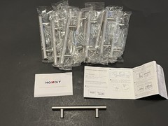 Homdiy 14 Pack 4” Cabinet Pulls Brushed Nickel Cabinet Hardware W/screws