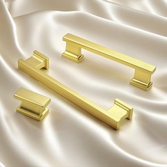 KNOBWELL 30 Pack Brushed Gold 7-9/16 Inch (192mm) Hole Center Cabinet Pulls