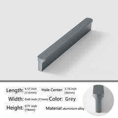 Shozafia 5pk 4.57 Gray Cabinet Pulls Drawer Handles
