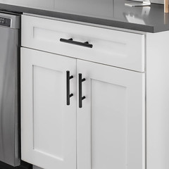 10 Pack 5 Inch Length Kitchen Cabinet Handles with 3 Inch Hole Center Matte Blac