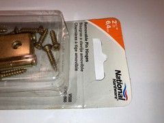 National Hardware N141-960 Removable Pin Hinges, 2-Qty, 2 1/2” Long V508 New