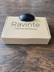 Ravinte Matte Black Cabinet Pulls Cup Drawer Handles, 3 Inch CC 15 Pack