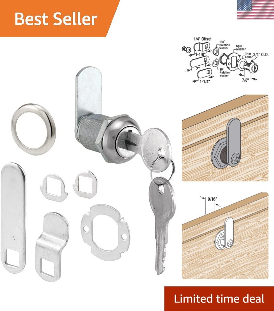 Durable Keyed Alike Cabinet Lock Set with Keys and Fasteners – Easy Installation