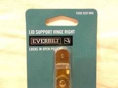 LOT OF 2 – EVERBILT BRIGHT BRASS FINISH LID SUPPORT RIGHT HINGES “FREE SHIPPING”