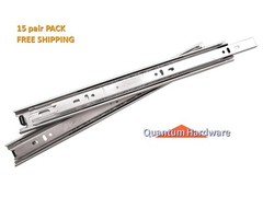 Full Extension Ball Bearing Drawer Slides 100lb 15 PAIR PACK