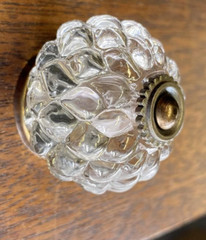 Hobnail Vintage-Brass Glass Pull Furniture Hardware Cabinet Drawer Dresser Knobs