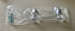 Restoration Hardware RH Traditional Clear Glass Pull Handle 3″ Silver Finish NEW