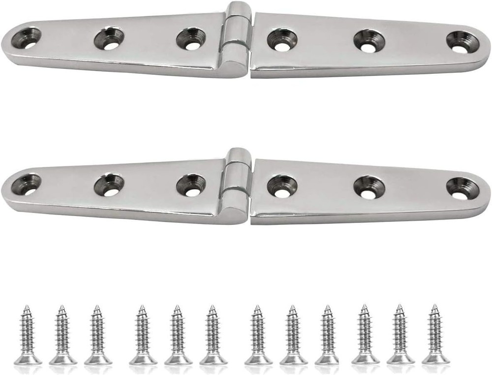 SHENGHUISS Boat Door Hinge Strap Marine Hatch Hinge Stainless Steel 316 6 Hol…
