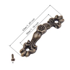 dophee 10Pcs Antique Brass Decorative Pulls Handles for Mini Jewelry Box Draw…
