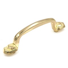 10 Pack Hickory Polished Accents Ultra Brass 3″cc Cabinet Handle Pulls P332-UB