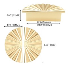 AOBITE Cabinet Handles 2.52″ 64mm Vintage Cupboard Drawer Pulls Bright Gold 2PK