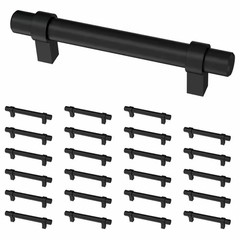 24-Pack Simple Wrapped Bar 3-3/4 In. (96 Mm) Classic Matte Black Cabinet Drawer