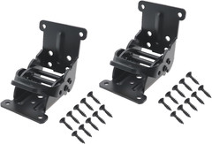 2PCS Black 0-180 Degree Folding High Carbon Steel Self Locking Hinge with Mounti