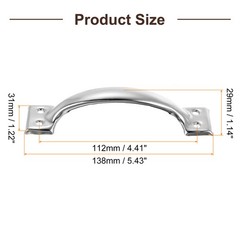 Door Pull Handles, 10Pcs 138mm/5.43″ Long Iron Door Handle with Screws