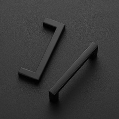 30 Pack 3 Inch Center to Center Slim Square Bar Drawer Pulls Handles Matt Black