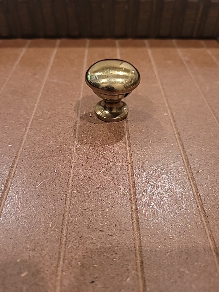 1.25 In Round Vintage Handpolished Brass Cabinet Knob