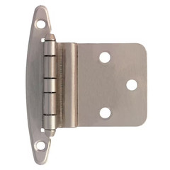 5 Pair Face Frame 3/8 In. Inset Satin Nickel Cabinet Hinge without Spring (10-Pi