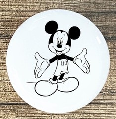BLACK WHITE MICKEY MOUSE WHITE CERAMIC KITCHEN CABINET DRESSER KNOB DECOR