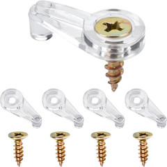 50 Pack Glass Retainer Kit 4-5Mm Clips with Screws for Fixing Cabinet Doors