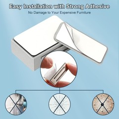 Adhesive Magnetic Door Catch – 4 Pack for Cabinets and Drawers