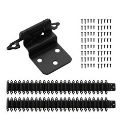HOME MASTER HARDWARE 50 Packs (25 Pairs) 3/8″ Inset, Matte Black-50Pack
