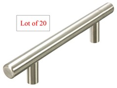 20 New Stainless Steel Cabinet Bar pull pulls 3 3/4″ 96MM Brushed Satin nickel