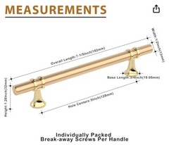 OYX 12 Pack 5 Inch Drawer Pulls Brushed Gold Cabinet Handles, Brass Pulls READ
