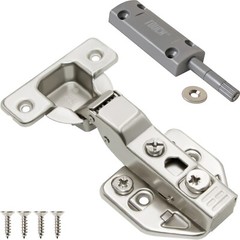 3/8″ Half Overlay Frameless Soft Push-Open Magnetic Latch Cabinet Door Hinges