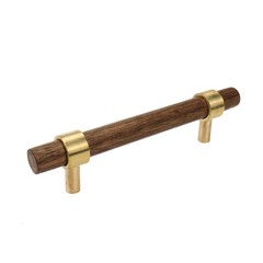 2 PCS 5.51 Inch 140mm Walnut Brass Drawer Pulls Wardrobe Cabinet Handle Screw