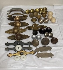 Vintage Cabinet Knobs Drawer Pulls Lot of 40 Mixed Rustic Antique Hardware