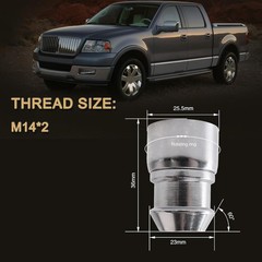 M14 x 2 Wheel Locks(1.42In Length), Fit for F-150 2000-2014, Expedition 2000