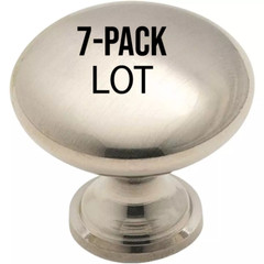 New 7-pack lot Amerock 14404SCH Brushed Chrome 1-3/16″ Cabinet Knob