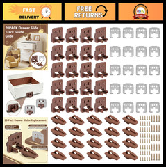 20 Set Drawer Guide Kit – Commercial Slide Style Replacement for Dresser Drawers