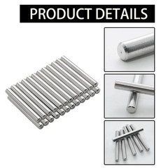 24 PCS 6x50mm 1/4×2 Inch Dowel Pin 304 Stainless Steel Pegs Silver Tone