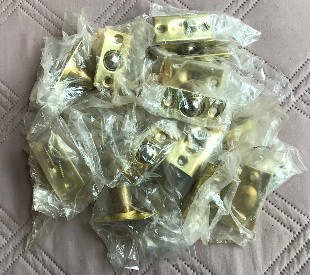16 Marine Boat Cabinet Pull Latches Brass Roller Balls New Old Stock