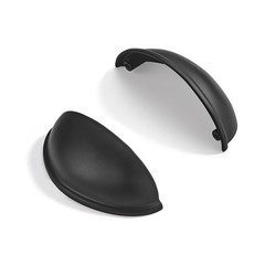 10 PCS 21/2″ 2.5 Inch Matte Black Cabinet Cup Pulls Kitchen Drawer Knobs