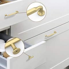 10 PCS 3 Inch Gold Cabinet Handles Kitchen Drawer Hardware Pulls For Cabinet