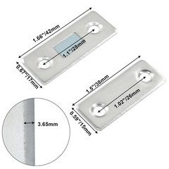 ZOCCVI 12 Pack Silver Ultra Thin Cabinet Door Catch, Silver(12 Pack)