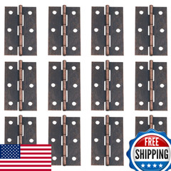 Antrader 12X Folding Butt Hinges Cabinet Gate Closet Door Hardware 2-2/5″ w/ Scr