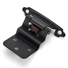 3/8 Inch Inset Cabinet Hinges Matte Black Self Closing Heavy Duty 2 Packs For Fu